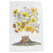 Groundhog Day Spring Waterverf Gift Bag Medium Cadeauzakje (Voorkant)