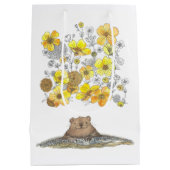 Groundhog Day Spring Waterverf Gift Bag Medium Cadeauzakje (Achterkant)