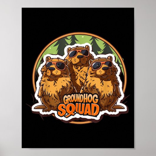Groundhog Day Squad Funny Spring February Punxsuta Poster (Voorkant)