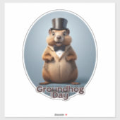 Groundhog Day Sticker (Vel)