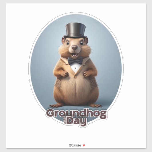 Groundhog Day Sticker (Vel)