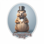 Groundhog Day Sticker (Voorkant)