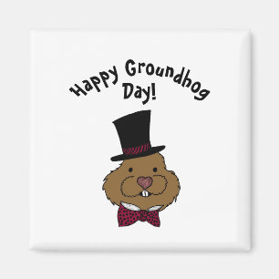 Groundhog Day   Stropdas Magnet bovenaan