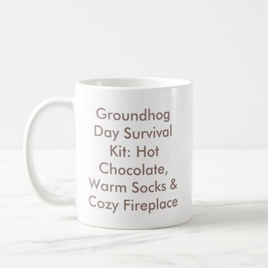 Groundhog Day Survival Kit Koffiemok (Links)