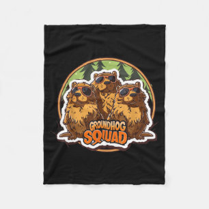 Groundhog Day-team Funny Lente Februari Punxsuta Fleece Deken