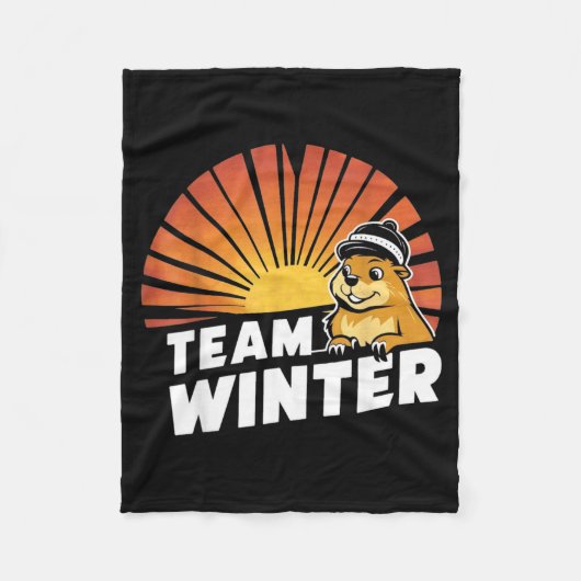 Groundhog Day Team Winter Fleece Deken (Voorkant)