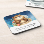 Groundhog Day-thema papier borden Bier Onderzetter (Linkerzijde)