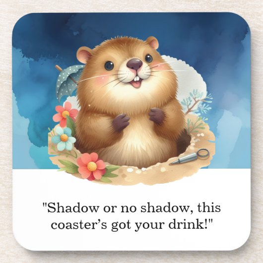 Groundhog Day-thema papier borden Bier Onderzetter (Voorkant)