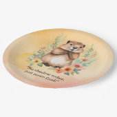 Groundhog Day-thema papier borden Papieren Bordje (Gekanteld)