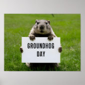Groundhog Day Thema: Schattigee Groundhog Poster (Voorkant)