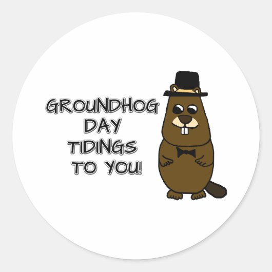 Groundhog Day tiendagen voor jou! Ronde Sticker (Voorkant)
