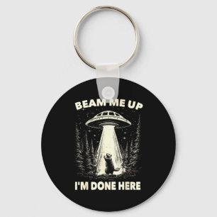 Groundhog Day Ufo Retro Grafisch Vintage Alien Enc Sleutelhanger