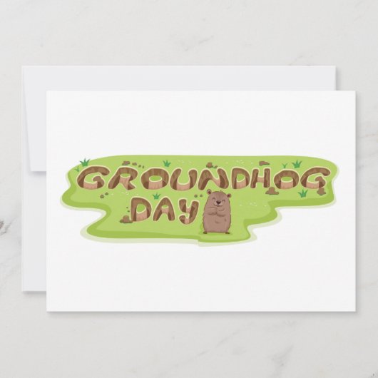 Groundhog Day-uitnodigingen Kaart (Voorkant)