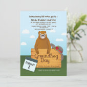 Groundhog Day-uitnodigingen Kaart (Staand voorkant)