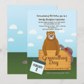 Groundhog Day-uitnodigingen Kaart (Voorkant / Achterkant)