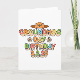 Groundhog Day Verjaardag Jongen Meisje Mannen Vrou Kaart
