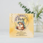 Groundhog Day vieren met plezier Save The Date (Staand voorkant)