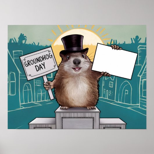 Groundhog Day viering Poster (Voorkant)