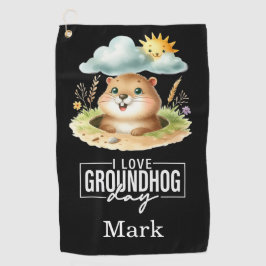 Groundhog Day viert Punxsutawney Golfhanddoek