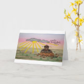 Groundhog Day Wenskaart, Happy Groundhog Day! Kaart (Gele Bloem)