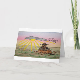 Groundhog Day Wenskaart, Happy Groundhog Day! Kaart