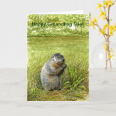 Groundhog Day-wenskaart Kaart (Gele Bloem)