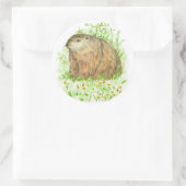 Groundhog Day Woodchuck knaagdier Ronde Sticker (Tas)