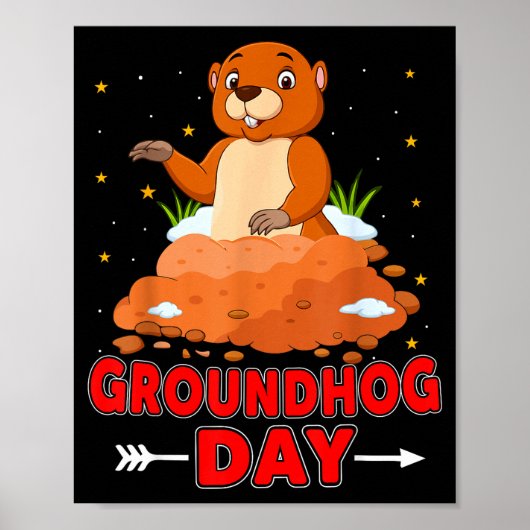 Groundhog Day Woodchucks Lover  Poster (Voorkant)