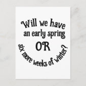 Groundhog Day - Zullen we een vroege lente hebben? Briefkaart (Voorkant)