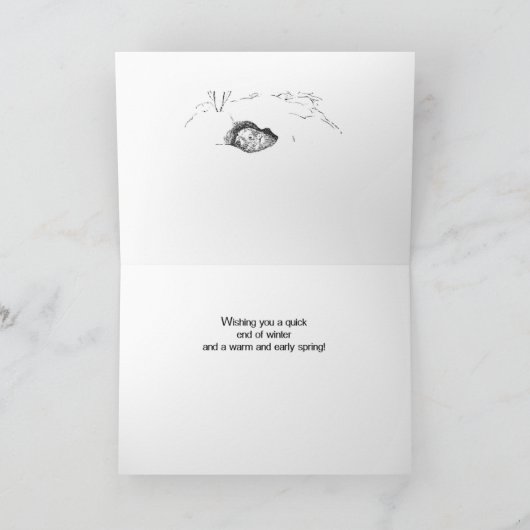 Groundhog Day Zwart-wit Kaart (Binnen)