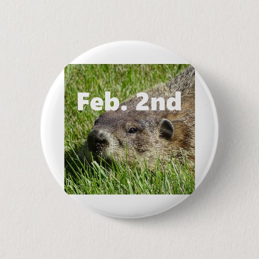 Groundhog dicht ronde button 5,7 cm (Voorkant)