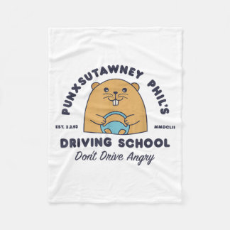 Groundhog Driving School Funny Men Women Retro Rod Fleece Deken