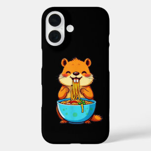 Groundhog Eating Ramen Happy Groundhog Day iPhone 16 Hoesje
