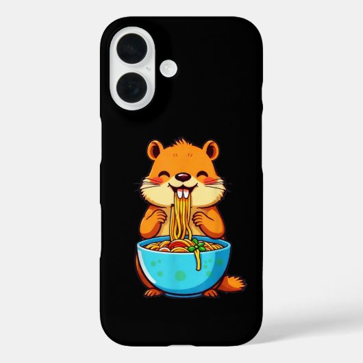 Groundhog Eating Ramen Happy Groundhog Day Case-Mate iPhone Case (Achterkant)