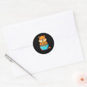 Groundhog Eating Ramen Happy Groundhog Day Ronde Sticker (Envelop)