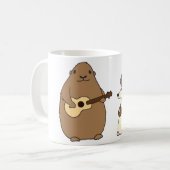 Groundhog, egel en Mok Ukuleles (Voorkant links)