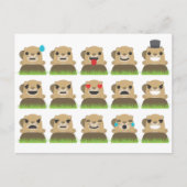 groundhog emojis briefkaart (Voorkant)