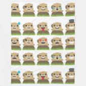 Groundhog Emojis deken (Voorkant)