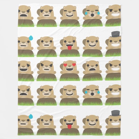 Groundhog Emojis deken (Voorkant)