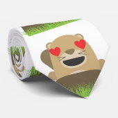 Groundhog emojis herenkleding mannen stropdas stro (Opgerold)