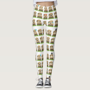 Groundhog emojis leggings