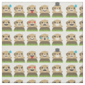 Groundhog emojis stof (Swatch)