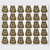 Groundhog Face Cadeaupapier (Vlak)
