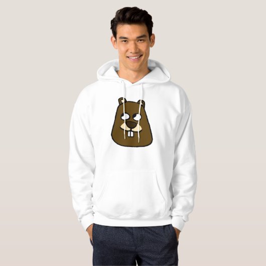 Groundhog Face Hoodie (Voorkant volledig)