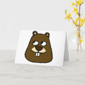 Groundhog Face Kaart (Gele Bloem)