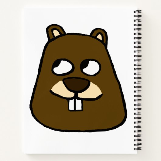 Groundhog Face Notitieboek (Achterkant)