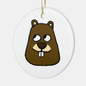 Groundhog Face Ornament (Links)