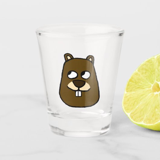 Groundhog Face Shot Glas (Voorkant)