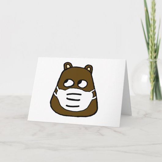 Groundhog Gezicht met Gezichtsmasker Kaart (Voorkant)