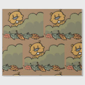 Groundhog gluren door de Struiken van de herfst Cadeaupapier (Vlak)